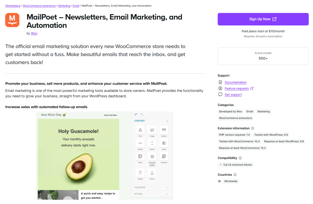 MailPoet - Best Native Email Marketing Plugin for WooCommerce