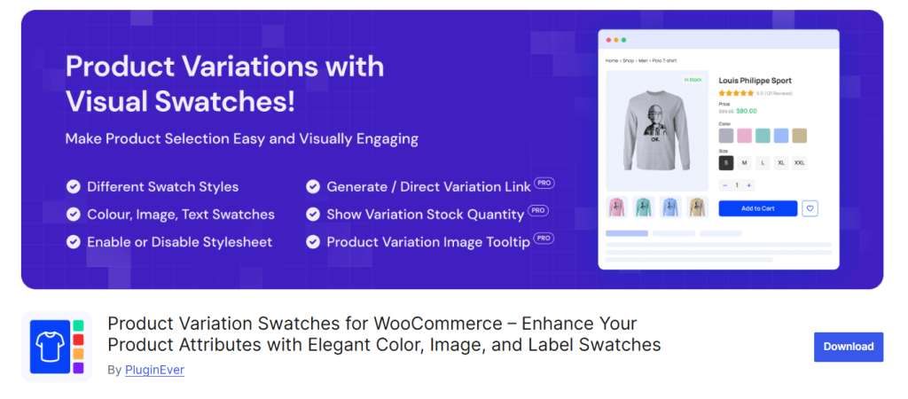 Product Variation Swatches for WooCommerce