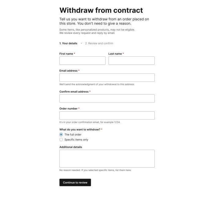 Does withdrawal cancel remaining installments automatically
